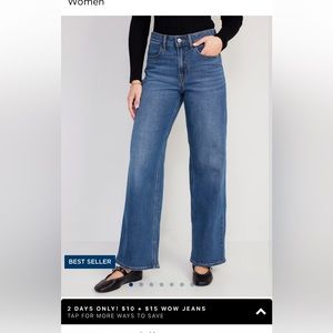 Old navy high rise wide leg jeans NWT